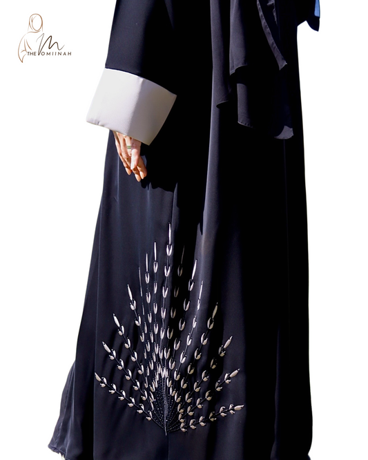 Black Peacock Abaya