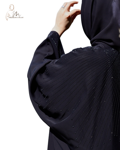 Gemstone Black Abaya