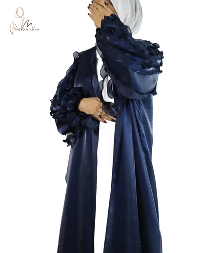 Blue Frill Abaya