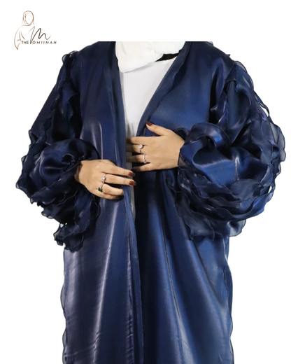 Blue Frill Abaya