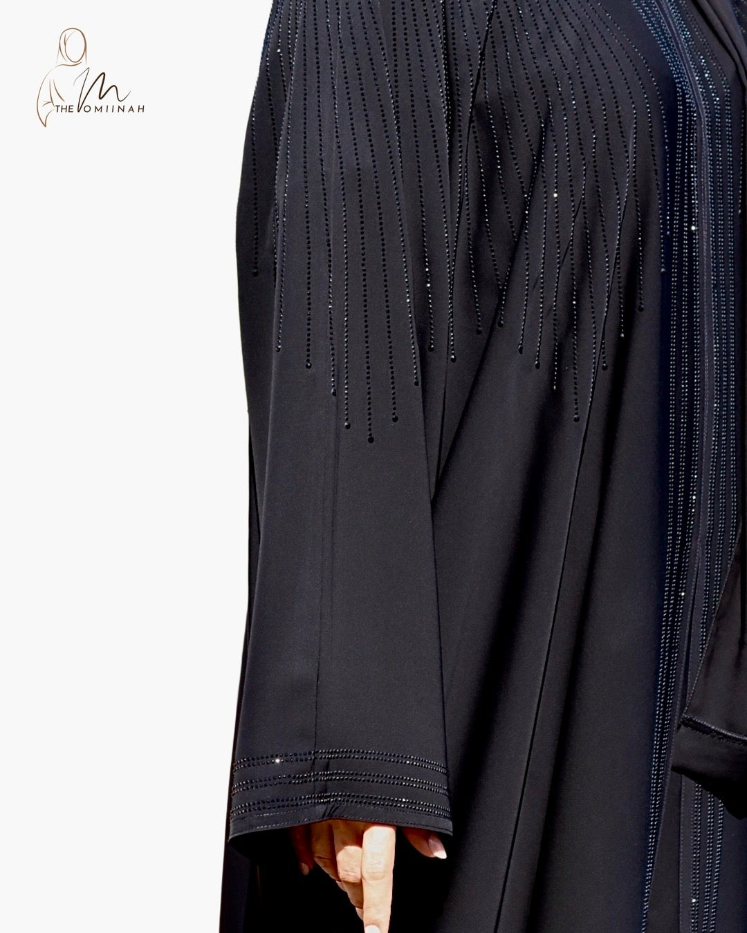 Gemstone Black Abaya